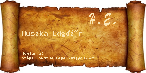 Huszka Edgár névjegykártya